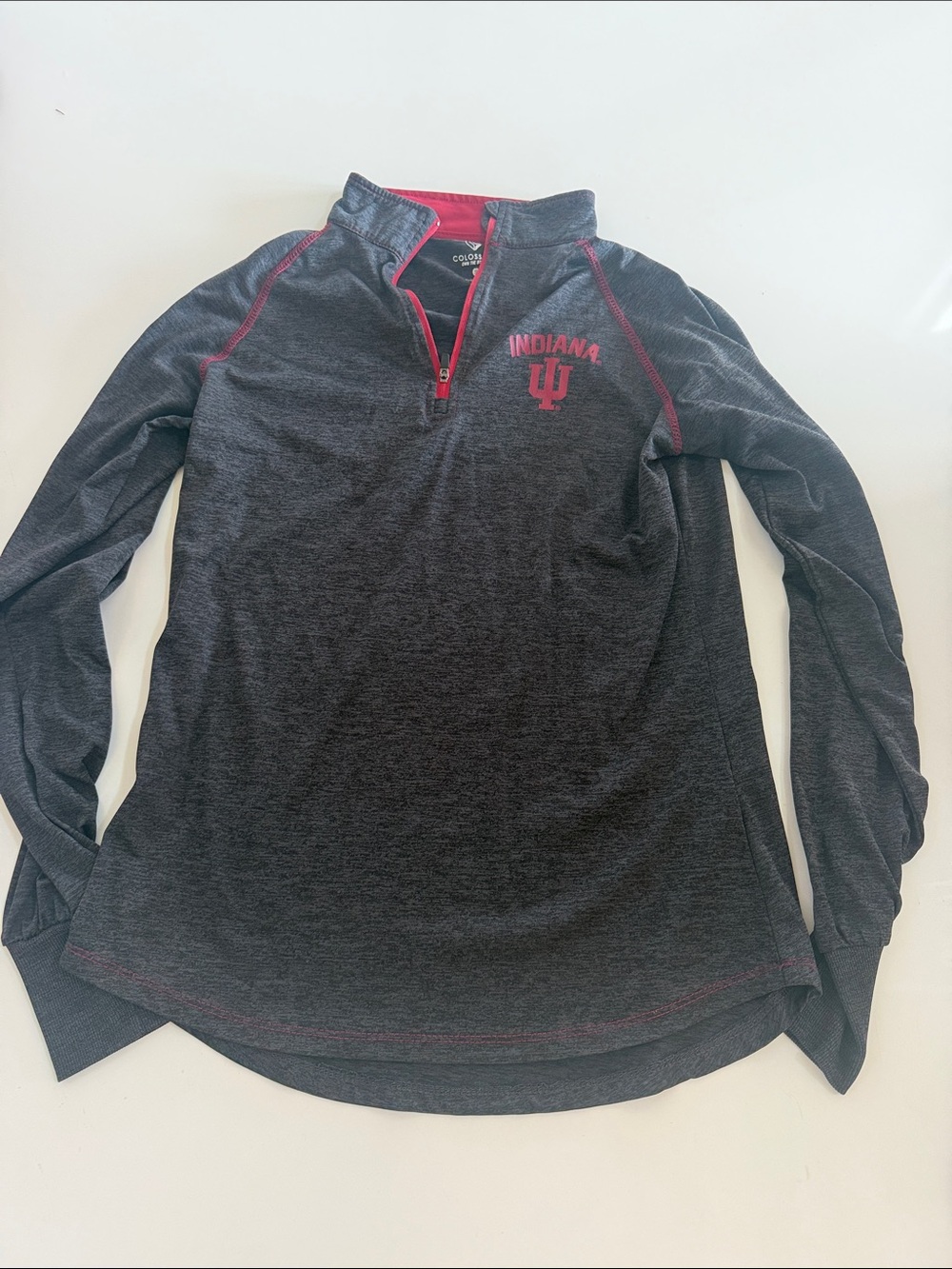Indiana University woman’s Charcoal Quarter-Zip Pullover